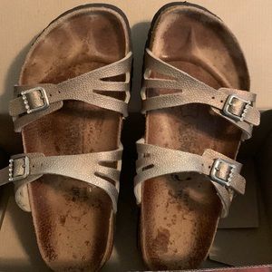 Gold Strappy Birkenstocks. 💛